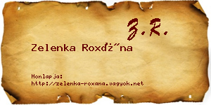 Zelenka Roxána névjegykártya