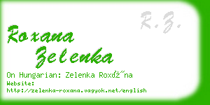 roxana zelenka business card
